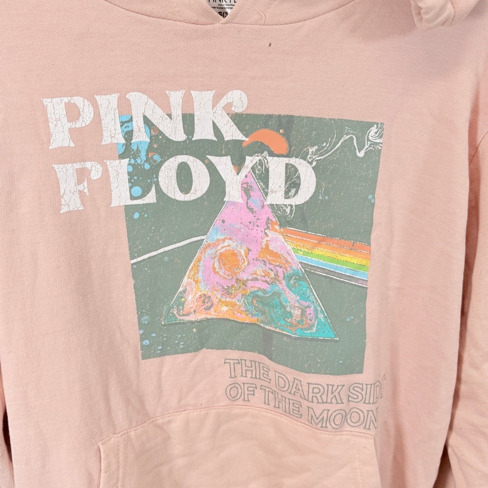 Pink Floyd The Dark Side of the Moon Graphic Hoodie Pink Women's Size S